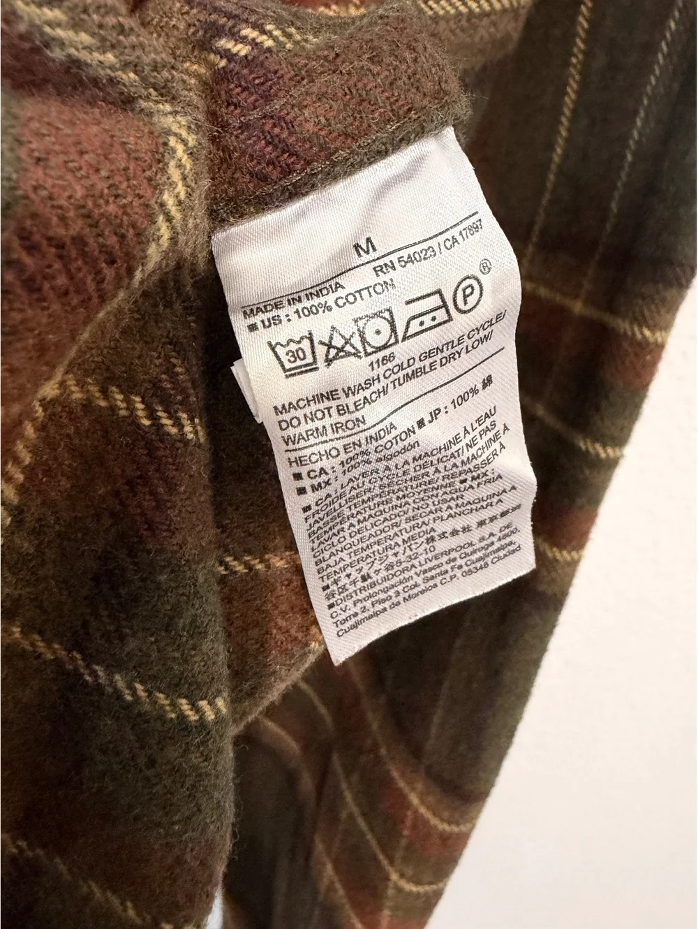 Banana Republic Button Up Collared Plaid Heavyweight Flannel Shirt Men's Size M